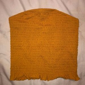 Strapless yellow crop